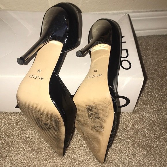 Patent black and silver heels - Picture 4 of 5